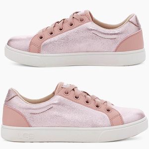UGG Zilo Mädchen Sneaker  aus rosa Metallic-Veloursleder Grösse 35