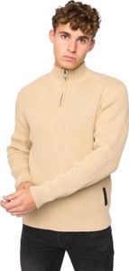 Crosshatch - "Havaline" Pullover mit kurzem Reißverschluss für Herren BG1892 (XL) (Weizen) Crosshatch - "Havaline" Pullover mit kurzem Reißverschluss für Herren BG1892 (XL) (Weizen)