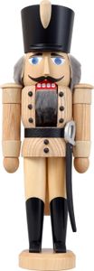 Nussknacker Husar Holzfigur 100% Original Erzgebirge | Seiffen 28 cm, Farbe:natur