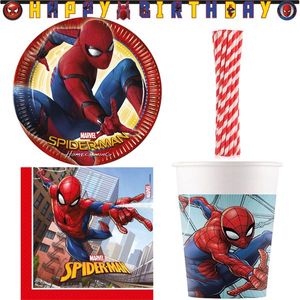 Partyset 49 tlg. Spiderman Geburtstag Deko Set Kindergeburtstag