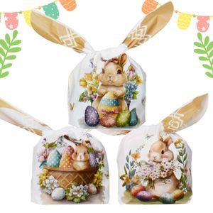 50 Stück Oster-Geschenktüten für Kinder, Küken, Ostertüten für Kinder, Oster-Süßigkeitentüten, Partytüten, Frohe Ostern, Hasentüten für Osterparty, Kinder