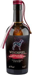 Windspiel Windspiel Premium Dry Kampot Pfeffer Gin 47%vol NV Gin ( 1 x 0.5 L )