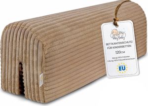 Bettkantenschutz für Kinderbetten  120 cm- Schutz für Bettrahmen Kantenschutz Kinder Babybett Braun