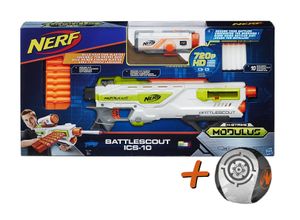 Hasbro B1756EU40 - Nerf - N-Strike Elite Modulus »Battlescout ICS- 10« + Neopren Wasserspaßball