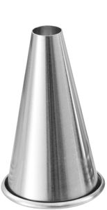 FMprofessional Lochtüllensatz, Geschlossene Lochtülle aus Edelstahl, Backzubehör zum Dekorieren (Farbe: Silber), Menge: 1 x 5 Stück