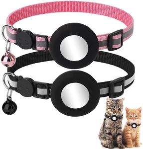 2 Stcke Airtag Katzenhalsband,Cat Collars Airtag Halsband Katze mit Glocke und sicherheitsverschluss Halsband fr Katze Kitten