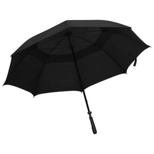 Prolenta Premium  Regenschirm Schwarz 130 cm