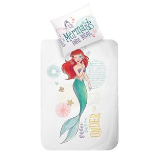 Arielle die Meerjungfrau Kinder-Bettwäsche 80x80 + 135x200 cm · Disney Mädchen-Bettwäsche · 100% Baumwolle