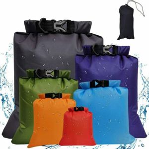 6 Stk Wasserfester Packsack Seesack Packsäcke Wasserdichte Trockentasche Aqua Bag Camping Bunt