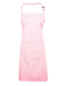 Premier Workwear , Colours Collection Bib Apron With Pocket , Pink (ca. Pantone 1895) , 72 x 86 cm