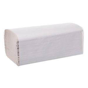 5000 Stück (1 Karton) - Papier Handtücher - 1-lagig grau 25 x 23 cm - ZZ-Falzung - 5000 Stück