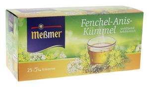 Meßmer Teegetränk Fenchel Anis und Kümmel Kräutertee 25 Beutel 50g