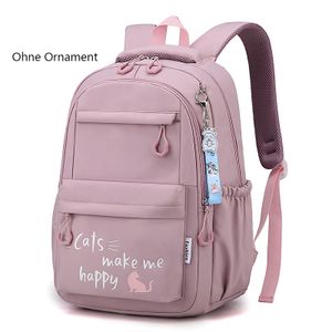 Kawaii batoh pro dívky školní tašky teenagery College Student přenosnost taška přes rameno bez ornament, růžová