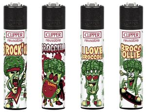 Clipper® Feuerzeuge 4er Set: Broccoli