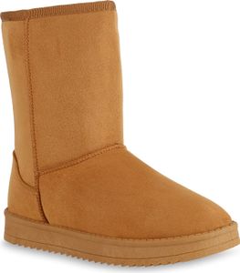Mytrendshoe Damen Schlupfstiefel Warm Gefütterte Stiefel Winter Plateau Boots 825396, Farbe: Hellbraun, Größe: 38 Mytrendshoe Damen Schlupfstiefel Warm Gefütterte Stiefel Winter Plateau Boots 825396, Farbe: Hellbraun, Größe: 38
