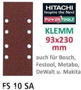 Hitachi Schleifpapier SP f. Klemm Schwingschleifer 93x230 K100