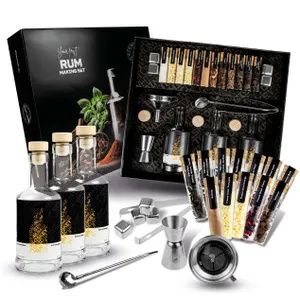 Dibys Diy Rum Baukasten Set mit Gewürzen und Cocktail-Zubehör Geschenk-Set