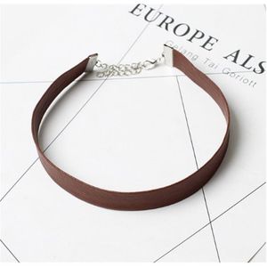 Carla Damenleder Choker-Halskette Elle brown