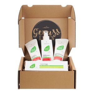 Genussleben Box mt LR Aloe Vera Konzentrat Gel, Emergency Spray, Propolis Cream und Zahnpasta