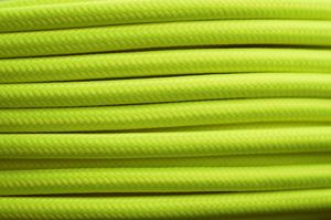 Textil Stromkabel 3x0,75mm² neon gelb