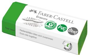 FABER-CASTELL Kunststoff-Radierer Erasure DUST-FREE grün
