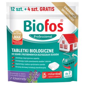 Biofos Professional Tabletki Biologiczne Do Szamb I Oczyszczalni Ścieków 320 G (16 Pieces)