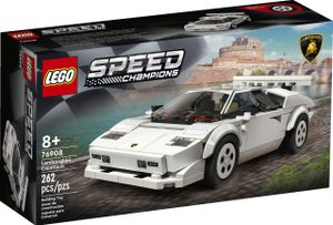 LEGO Speed Champions Lamborghini Countach Bausatz für Modellauto, Auto-Spielzeug mit Cockpit für 2 Figuren, Rennauto als Geschenk für Kinder, Jungen und Mädchen ab 8 Jahre, 2022 Kollektion 76908