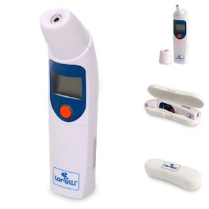 Lorelli Infrarot Thermometer für Stirn und Ohr, LCD-Display, Aufbewahrungsbox in weiß