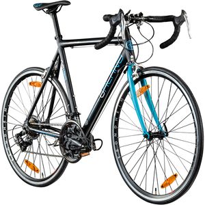 Galano Giro D'Italia Rennrad für Damen und Herren 155 - 195 cm 28 Zoll Fahrrad Road Bike 14 Gänge Fitnessrad, Farbe:schwarz/blau, Rahmengröße:53 cm