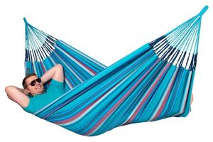 La Siesta Klassiche Doppel-Hängematte Outdoor blau