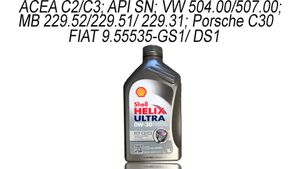 Shell Helix Ultra ECT C2, C3, 0W-30 1 Liter