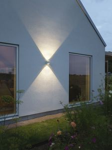 Konstsmide Wandleuchte Bitonto | weiß | Aluminum/klares Glas | High Power LED | 2x5,5W | IP54 | 7884-250