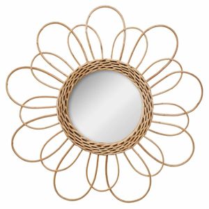 Spiegel "Blume" - Rattan D 38 cm - Atmosphera créateur d'intérieur