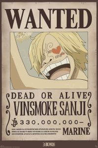 One Piece Poster: Wanted Sanji (91.5 x 61cm)