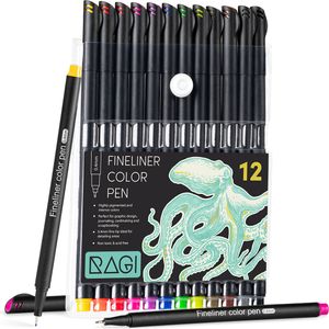 Sada kreslicích per Fineliner 12 barev Kreslicí pera 0,38 - 0,4 mm