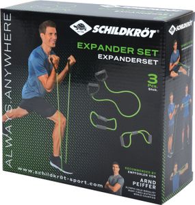 Schildkröt - Fitness Schildkröt Fitness Expander Set 3-teilig, (green-grey) im Meshbag