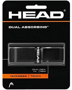 HEAD Dual Absorbing Grip 1.75mm Grip Straps Black - Unisex (ABA) Jeden rozmiar