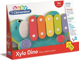 Clementoni Xylo Dino, Spielzeug-Musikinstrument, Xylophon, 1,5 Jahr(e), 413 g, Mehrfarbig