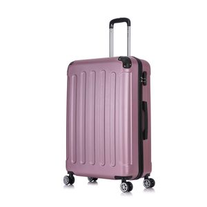 Flexot® F-2045 Koffer Reisekoffer Hartschale Hardcase Doppeltragegriff mit Zahlenschloss Gr. XL Farbe Rosa