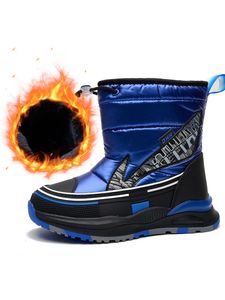 Geschlechtneatral Plüschfutter Winter Warme Schuhe Stiefeln Rutschfeste Dicke Fleece Knöchelstiefel, Farbe: Blau, Größe: 32