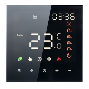 Smart Thermostat, Sprachsteuerung, für 3 A Warmwasserbereitung, Digital LCD Programmierbares Raumthermostat Thermostat Wandthermostat Unterputz Fußbodenheizung, kompatibel mit Amazon Google Home