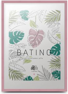 aFFa frames, Batino, Bilderrahmen aus Holz, Hell, Rechteckig, mit Acrylglasfront, HDF-Hintergrund, Pink, 50x70 cm