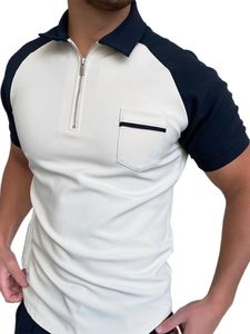 Herren Poloshirts Pullover Kurzarm Schlank Shirts Sport Golf T-Shirt Sommer Poloshirt Weiß,Größe M