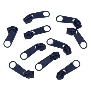 10 Schieber Reißverschluss Zipper für Endlosreißverschluss 3mm, mehr als 70 Farben, Farbe:nachtblau