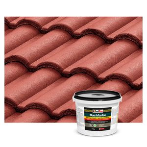 Isolbau Dachfarbe Rustikalrot 4 kg Sockelfarbe Fassadenfarbe Dachbeschichtung RAL Farbe