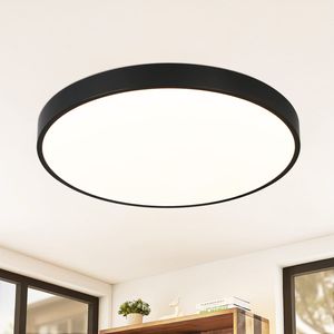 ZMH LED Deckenleuchte Schwarz Deckenlampe 17W Badezimmerlampe Flach IP44 Wasserdicht Rund Modern Flurlampe für Küche Wohnzimmer