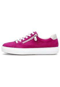 Rieker Damen Sneaker Leder MemoSoft Reißverschluss L59L1, Größe:40 EU, Farbe:Pink