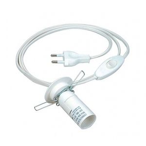 Elektromaterial/Lampenfassung mit Kabel für Salzlampe (weiß)