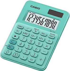 Casio MS-7UC - Taschenrechner (Tischgerät, Taschenrechneranzeige, 10 Stellen, 1 Zeilen, Batterie, Grün)