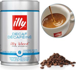 Illy Decaffeinato - Italienischer koffeinfreier Bohnenkaffee, 100% Arabica 250g 6 Stück